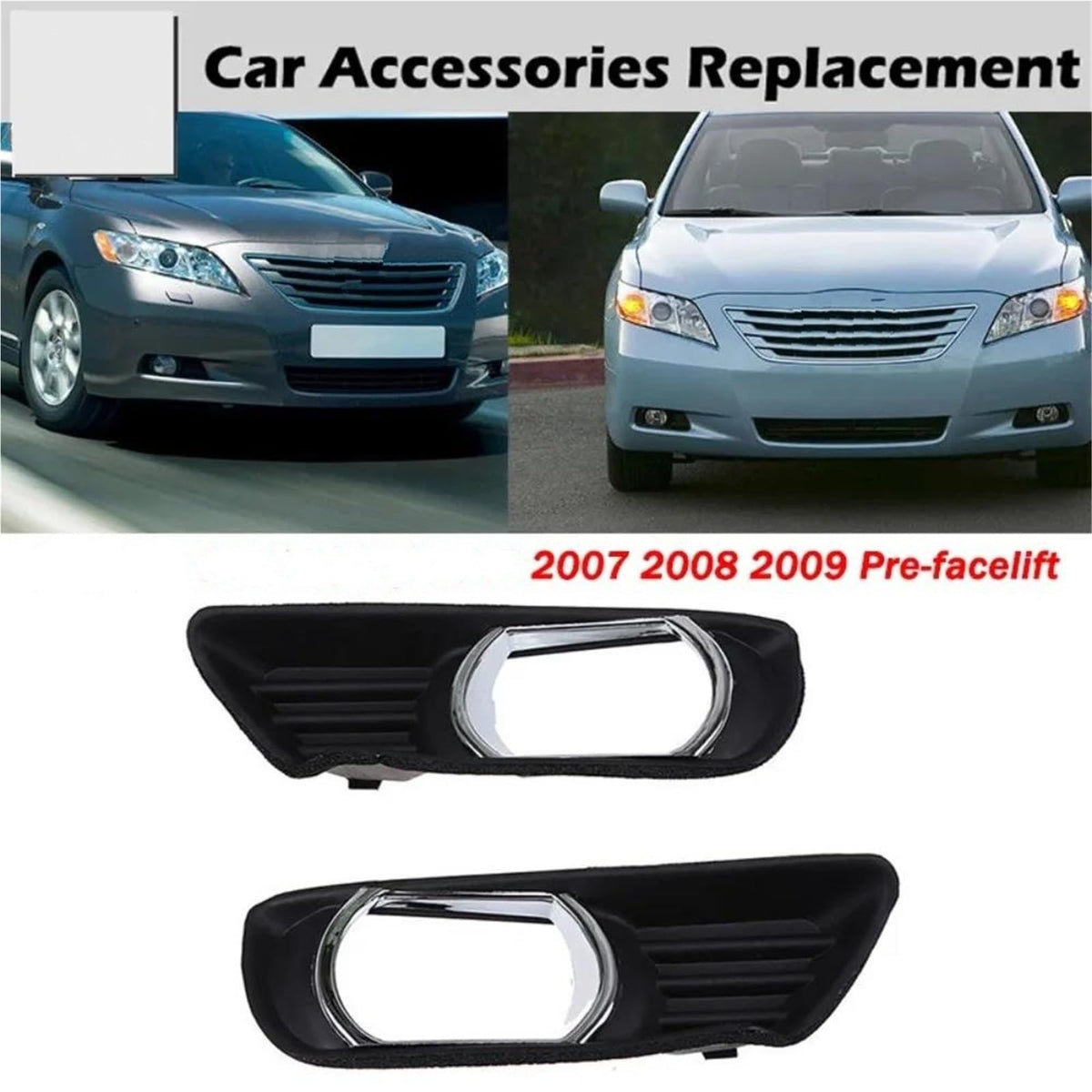 Front Bumper Fog Light Covers Bezel Hole Grilles N657901