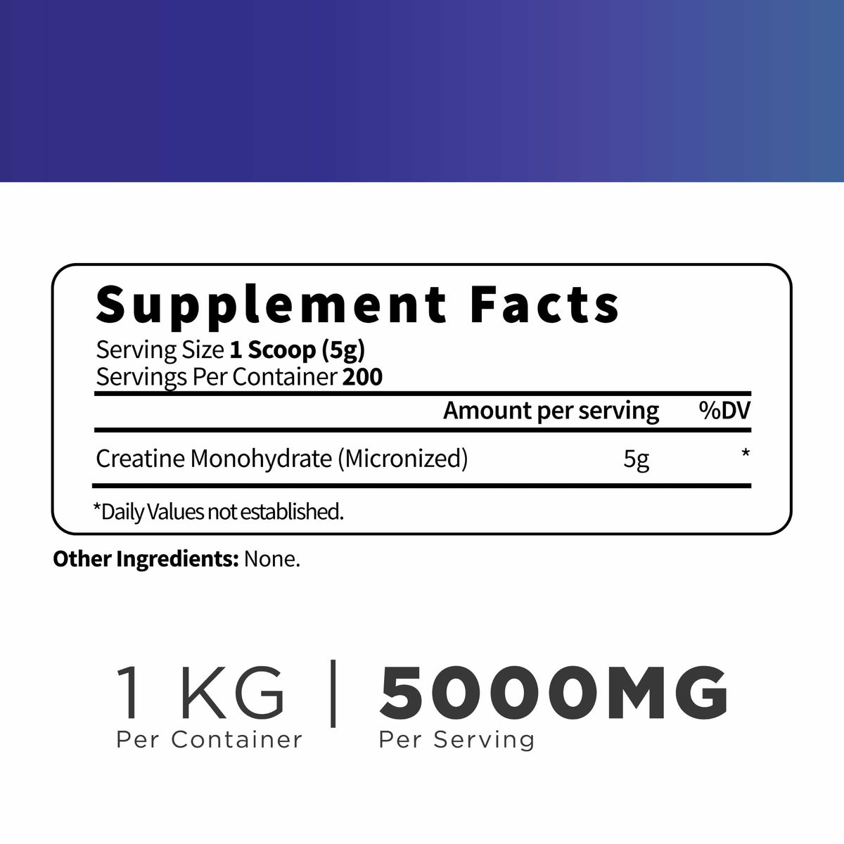 Unflavored Micronized Creatine Monohydrate 1 KG E428