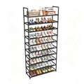 Black 10 Tier Shoe Rack C9062