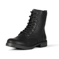 Lace-Up Ankle Boots with Side Zipper U5089