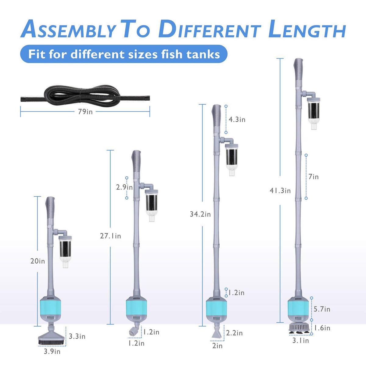 5 in 1 Aquarium Gravel Cleaner Tool Set 15W F332766