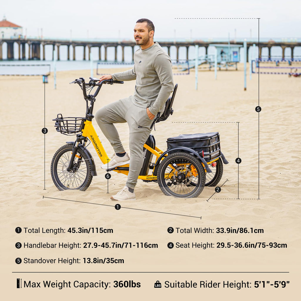 Folding Electric Tricycle 750W 48V 20Ah UL2849 K94077