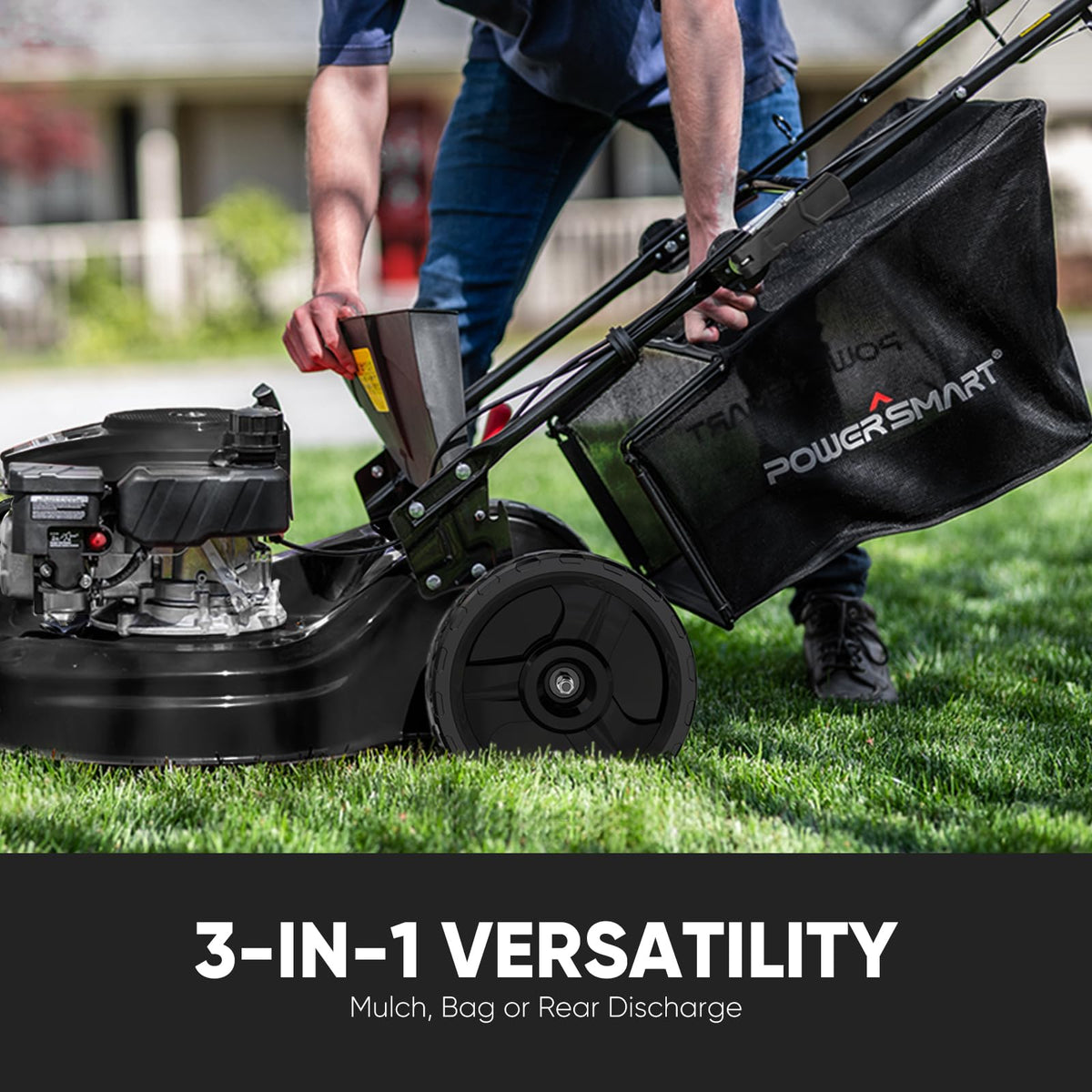 22-Inch Self Propelled Gas Lawn Mower, 170cc 4-Cycle OHV Engine J5256