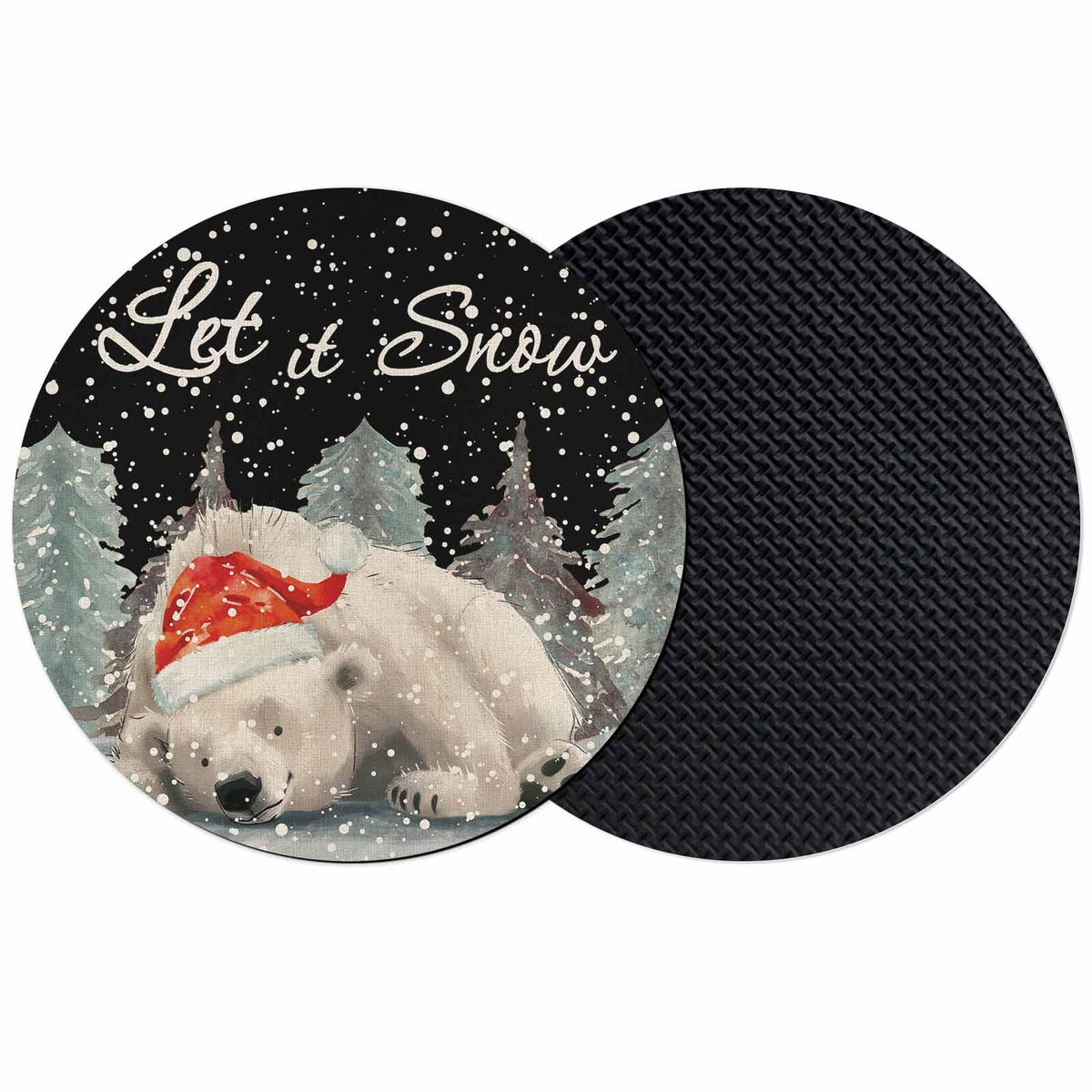 Black Silicone Coasters Set of 2 H43792