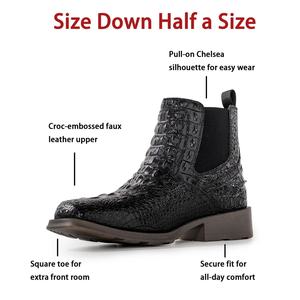 Square Toe Western Cowboy Boots Z32810
