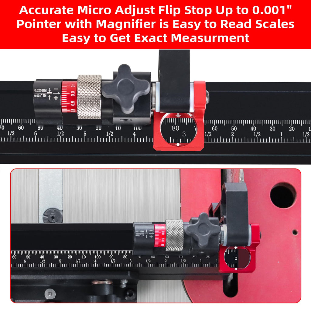 Table Saw Miter Gauge with Extendable Fence and Flip Stop D725331
