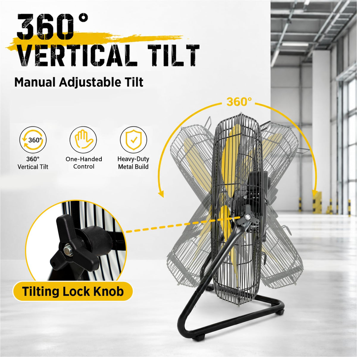 20" 6200 CFM High Velocity Metal Floor Fan F95462