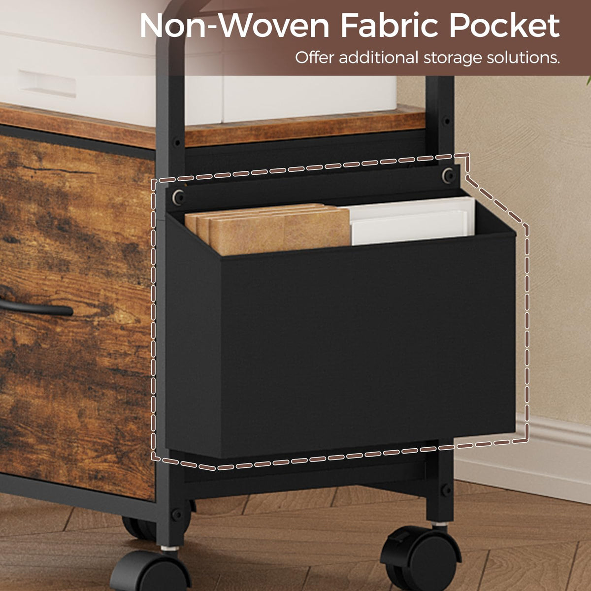 Small Rolling File Cabinet R428