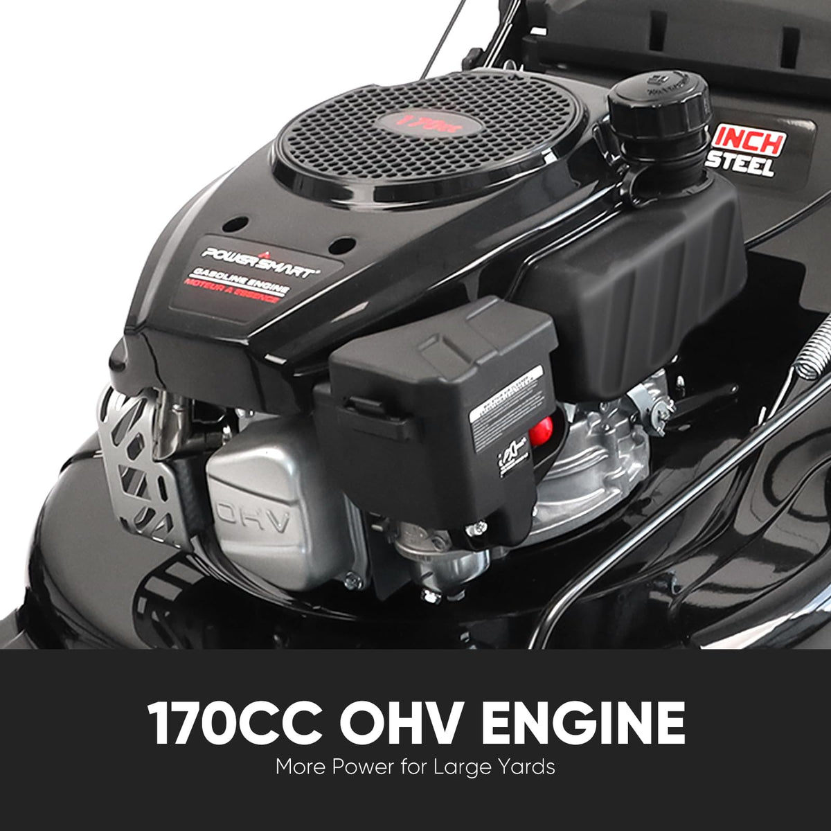22-Inch Self Propelled Gas Lawn Mower, 170cc 4-Cycle OHV Engine J5256
