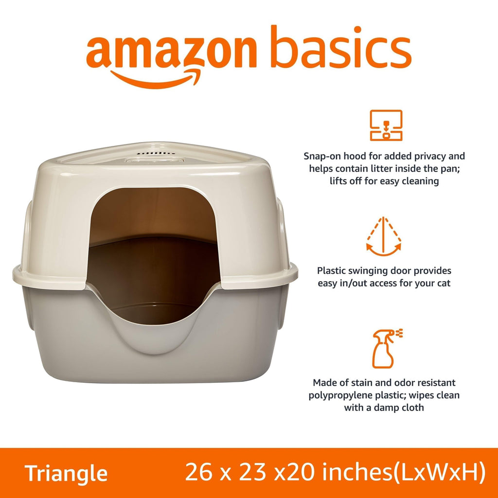 Charcoal Enclosed Cat Litter Box with Lid G2125