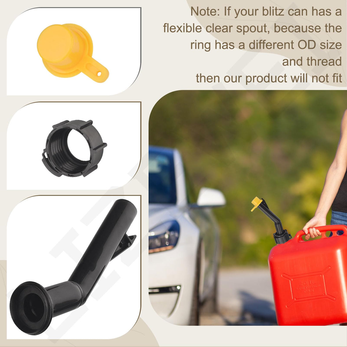 Gas Can Spouts Nozzles Rings Caps H68069