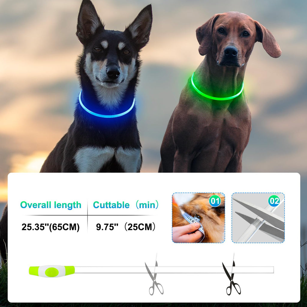 2 Packs Light Up Dog Collar U8289