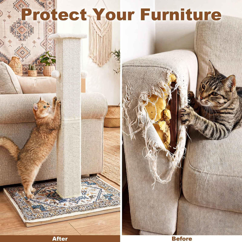 Tall Cat Scratching Post with Carpet F230756