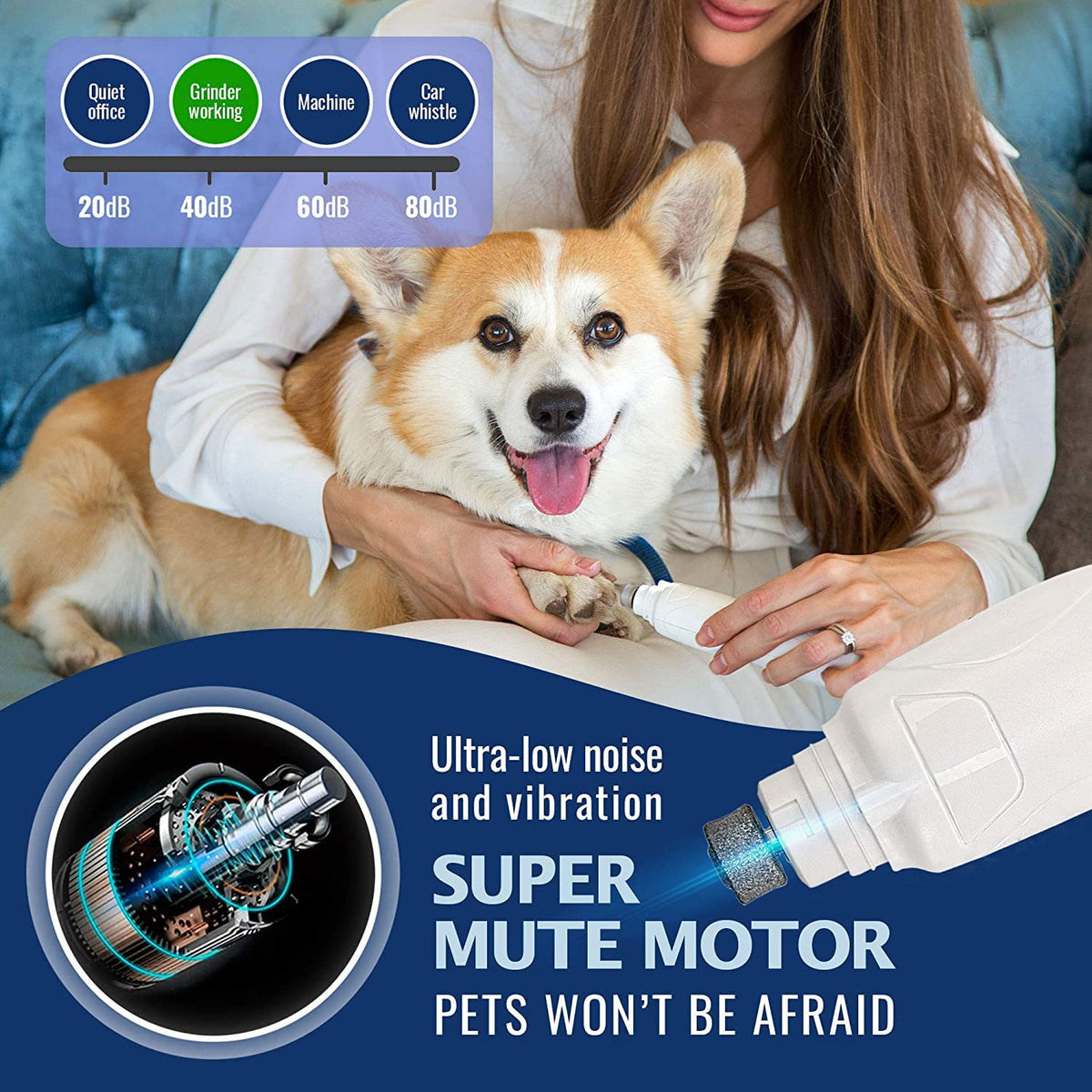 Rechargeable Electric Pet Nail Grinder X2177