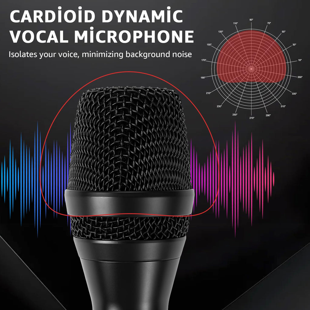 Wired Dynamic Handheld Karaoke Microphone with On and Off Switch M437