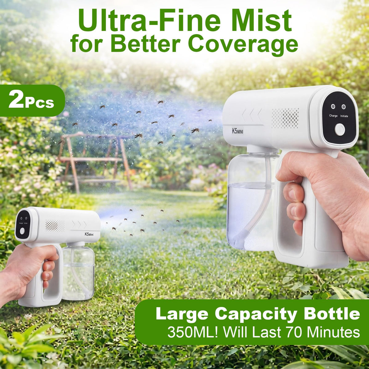 2 Pack Rechargeable Handheld Nano Sprayer L317