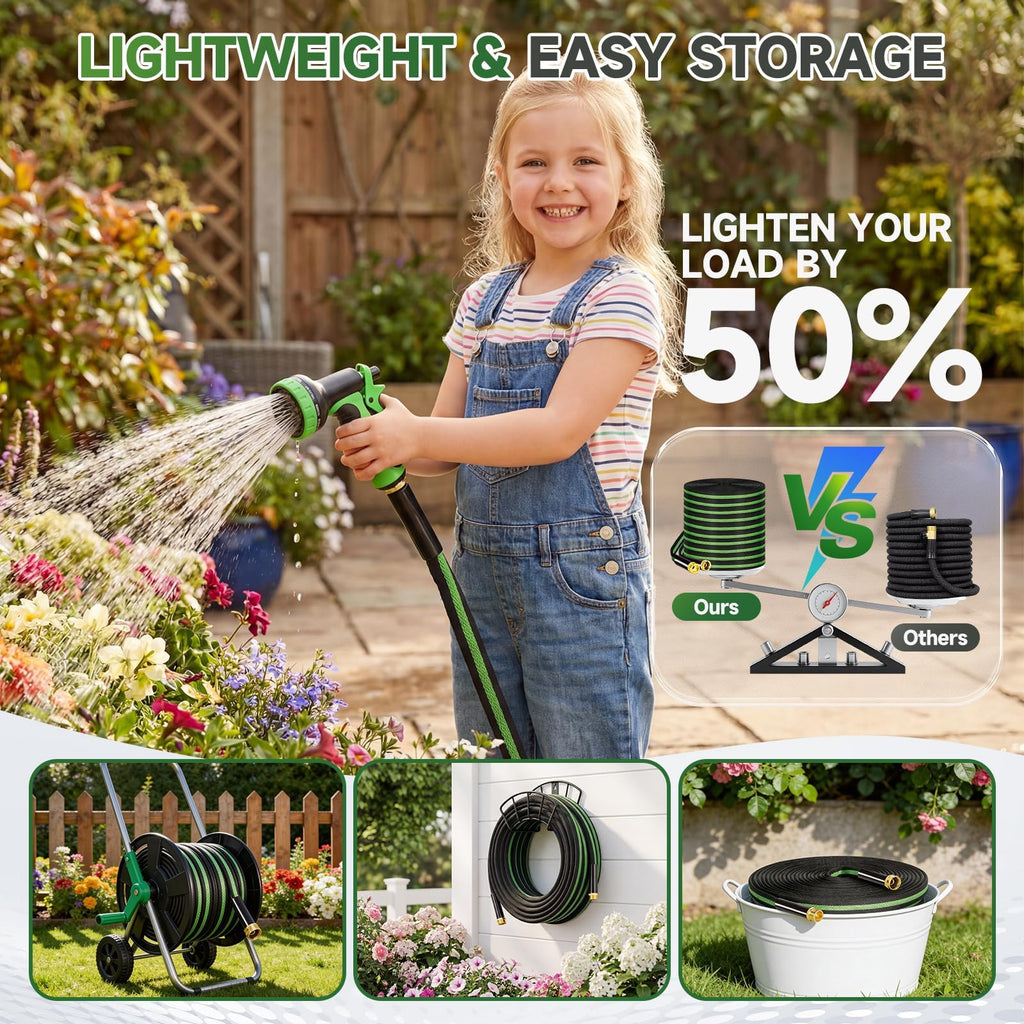 100 ft Flexible Non-Expanding Kink Free Garden Hose G46616