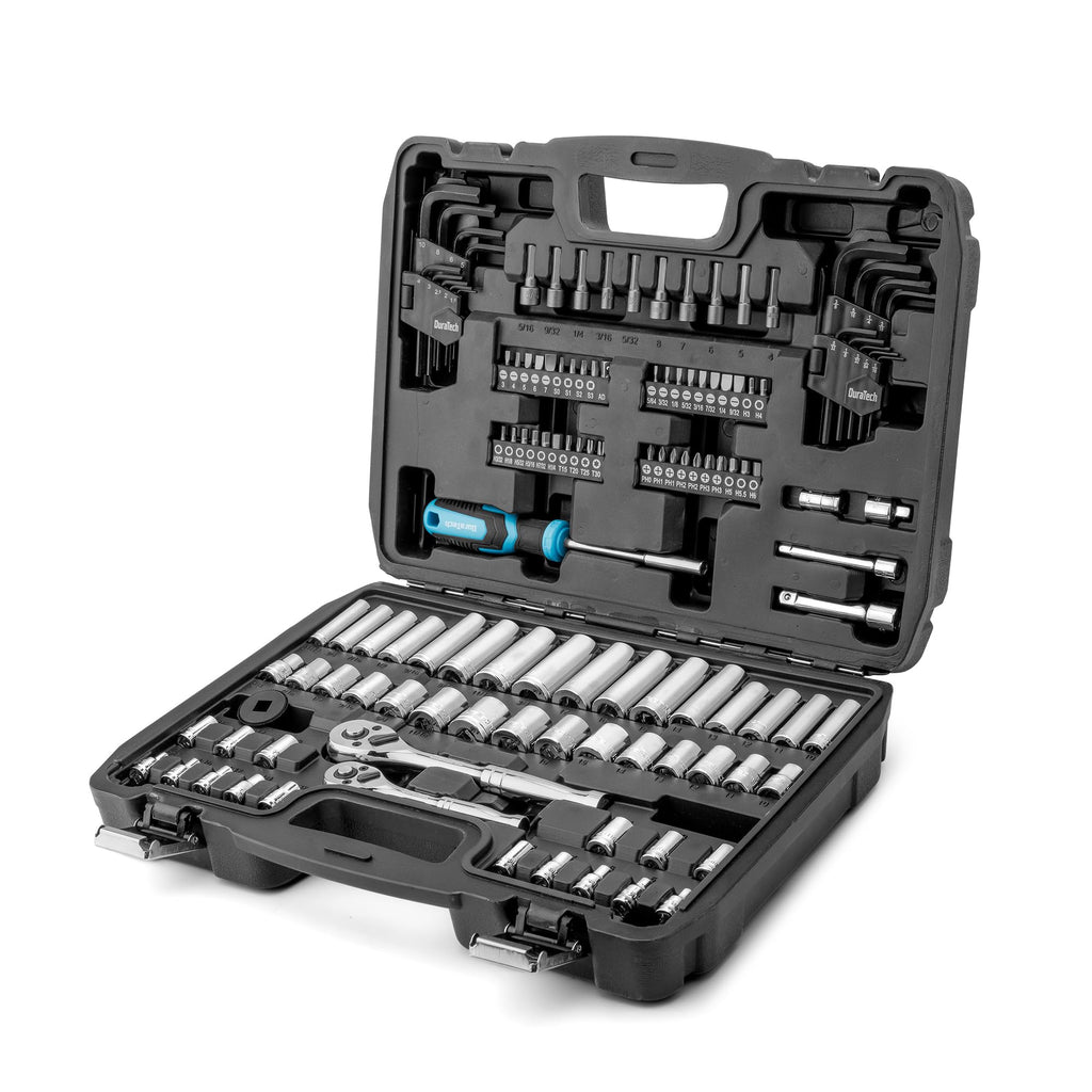 121-Piece Mechanics Tool Kit with Carrying Tool Box A798771