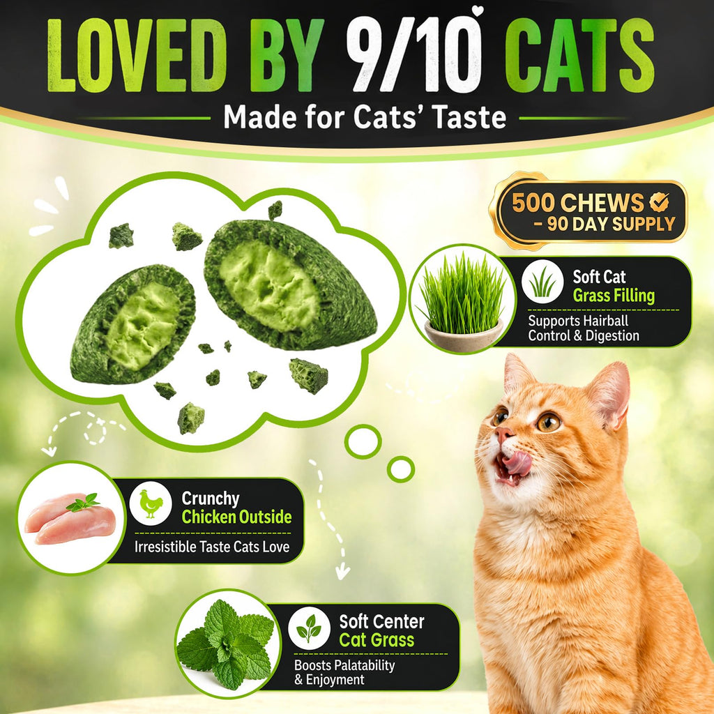 Cat Grass Treats Hairball Treatment for Cats R8547