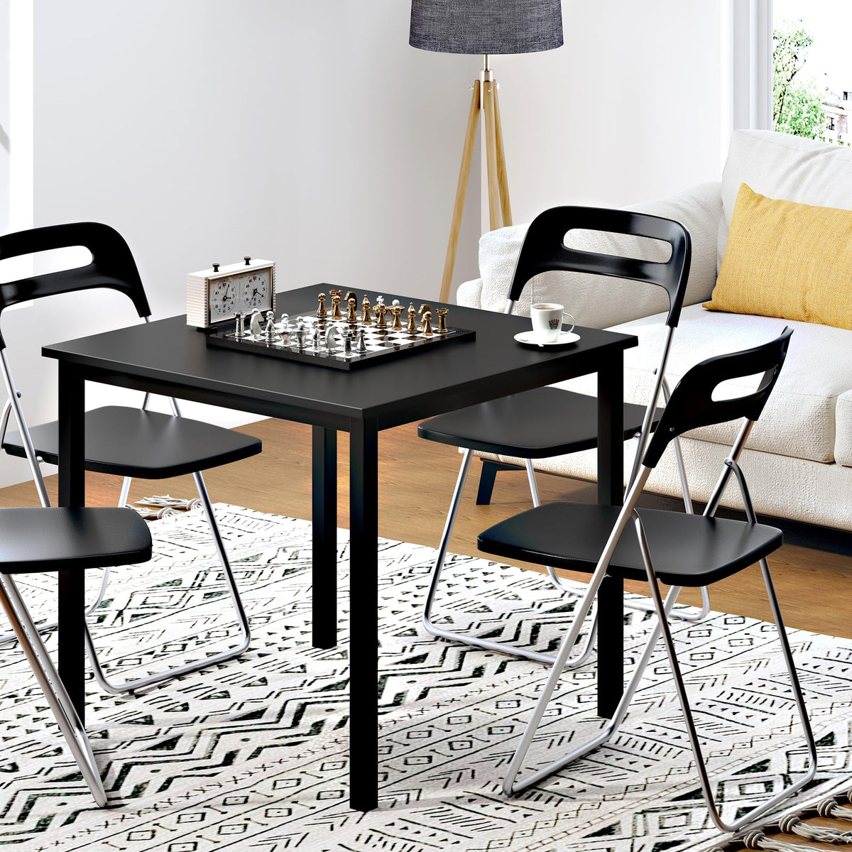 Small Square Dining Table 31.5inch Black L81476