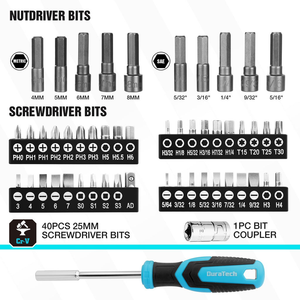 121-Piece Mechanics Tool Kit with Carrying Tool Box A798771