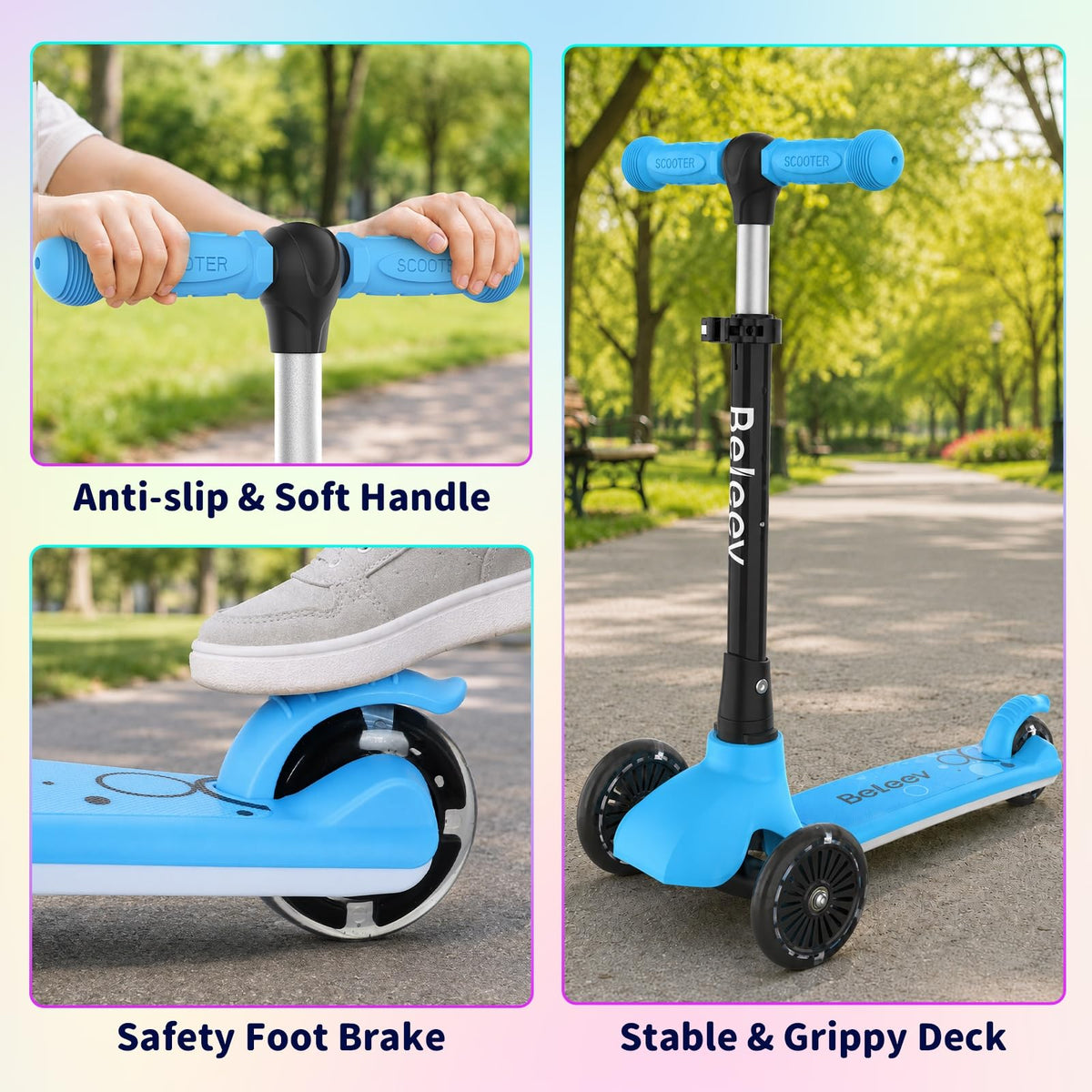 Light Up Deck & Wheels Scooter N57576