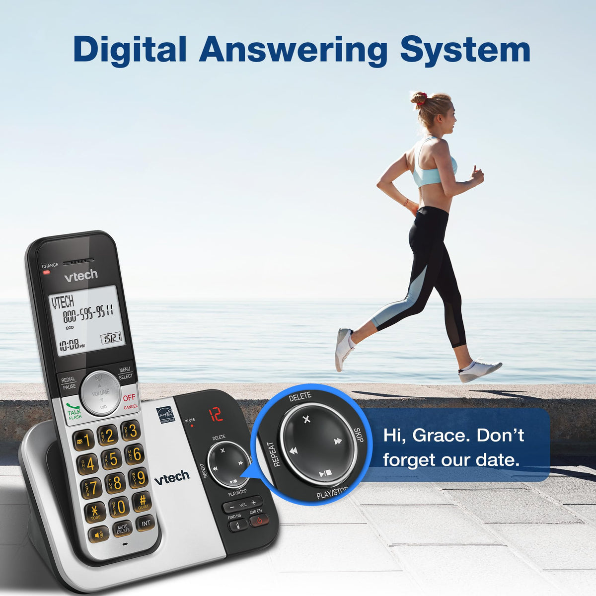 Cordless Home Phone with Answering Machine C452