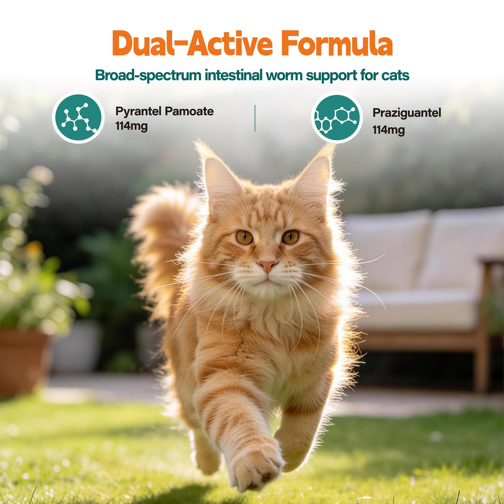 Broad Spectrum Cat Dewormer Tablets 60 Count H4467