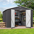 10x14 Metal Storage Shed with Lockable Doors L2187