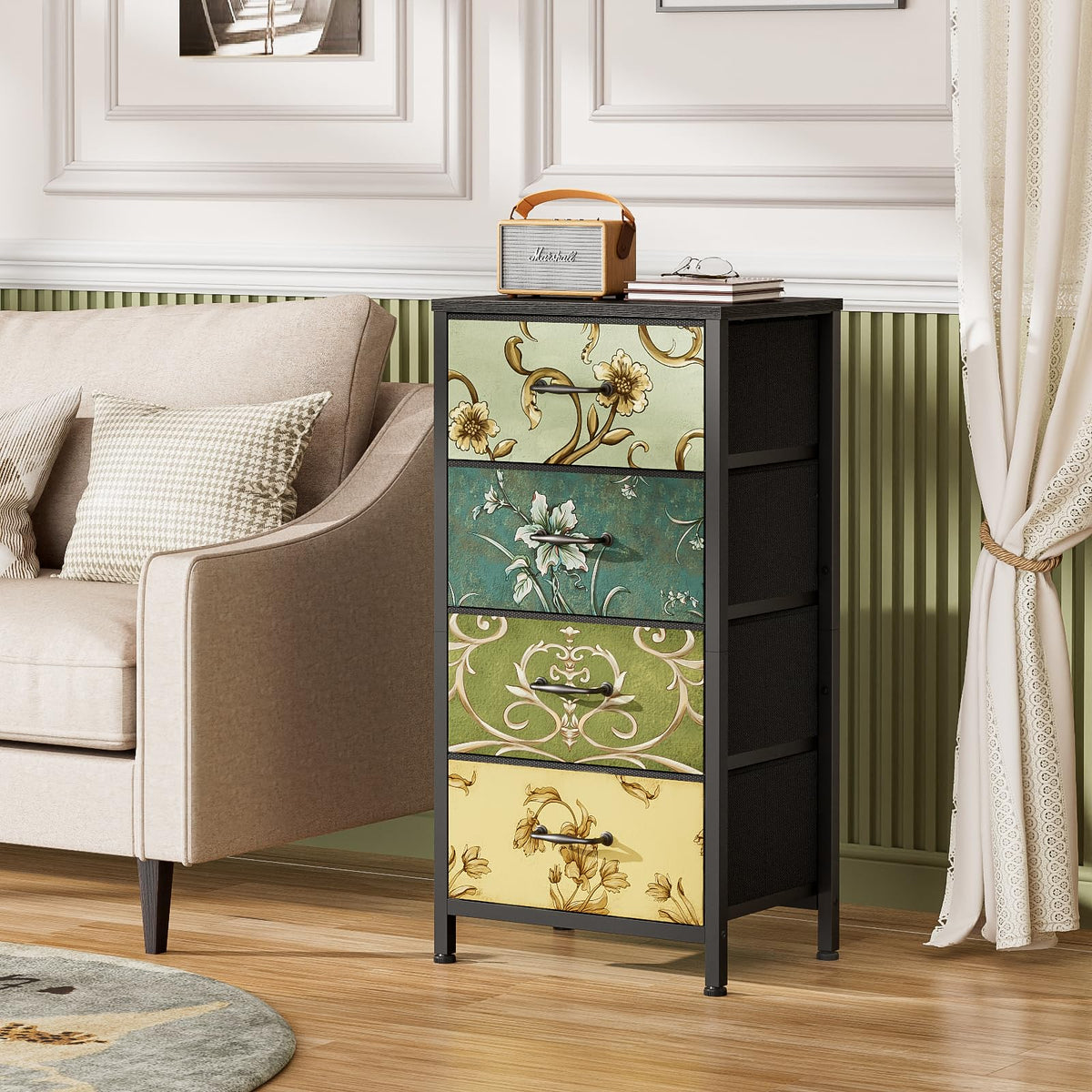 4 Drawer Fabric Dresser G2549