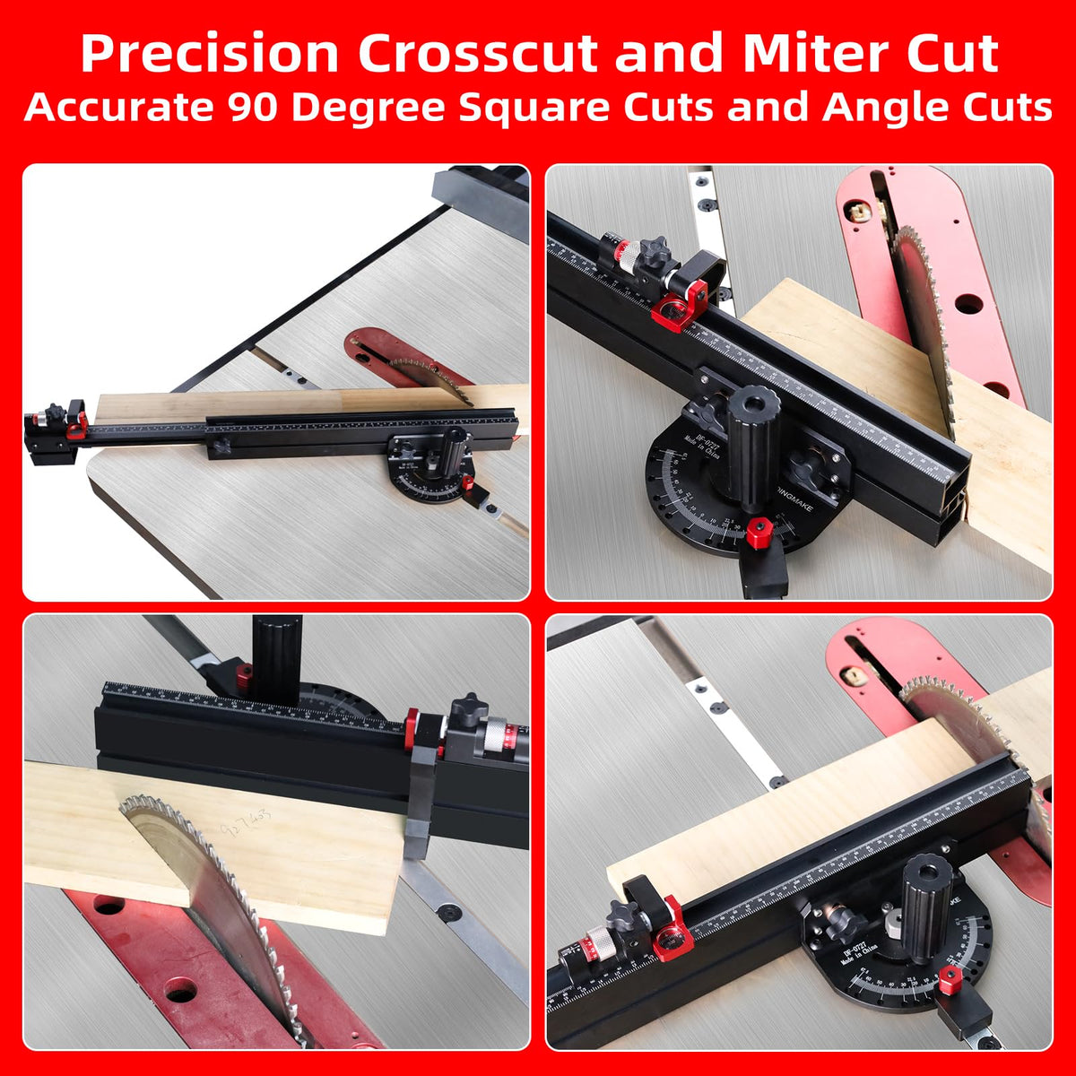 Table Saw Miter Gauge with Extendable Fence and Flip Stop D725331