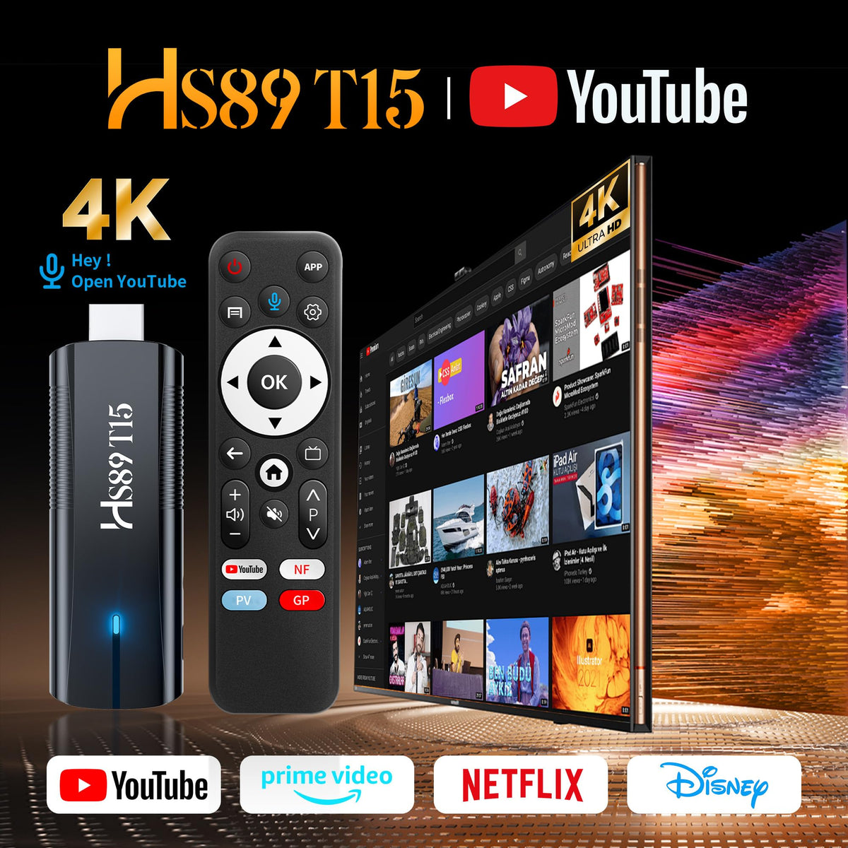 Android 14.0 TV Stick with Voice Remote L342