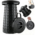 18" Collapsible Heavy Duty Portable Folding Camping Stool Black U22989