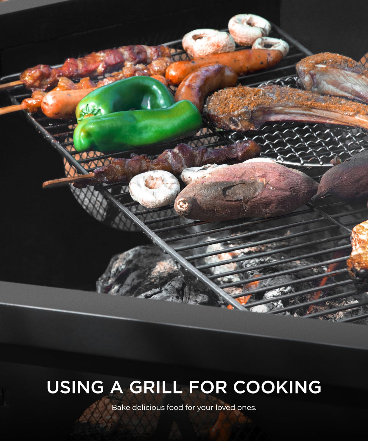 35 inch Wood Burning Fire Pit with Cooking Grill L43199