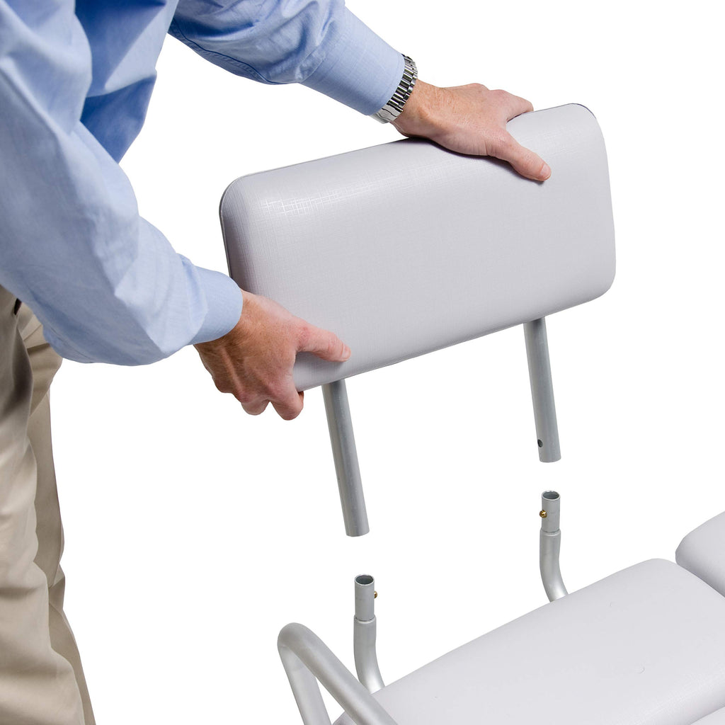 2-in-1 Tub Transfer Bench & Shower Chair, Padded Seat & Back, Height Adjustable X727