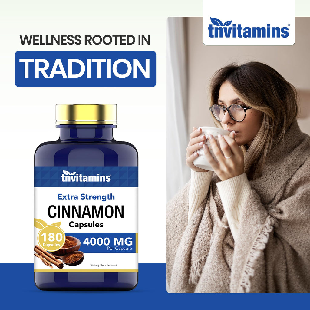 Cinnamon Capsules 4,000 mg Equivalent 180 Capsules V6003
