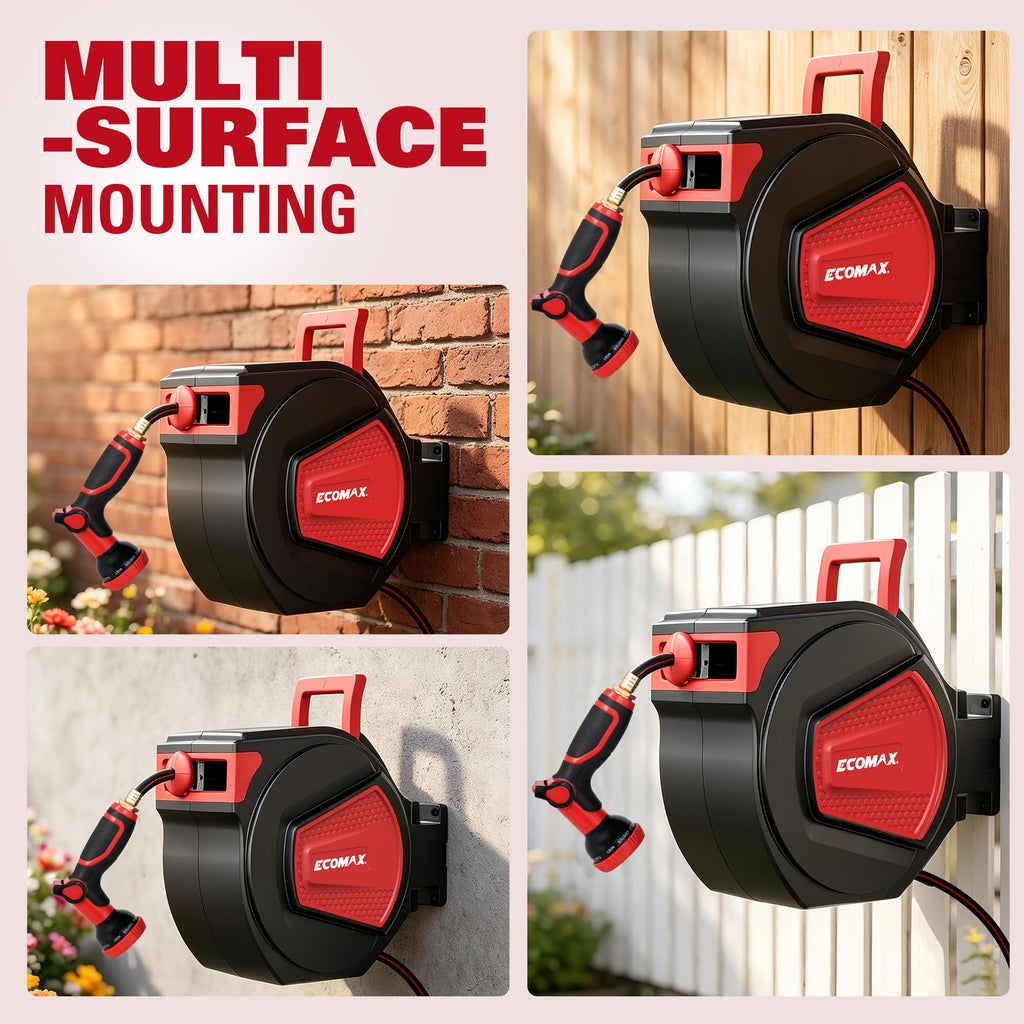 Retractable Garden Hose Reel 1/2" x 100 ft W7907