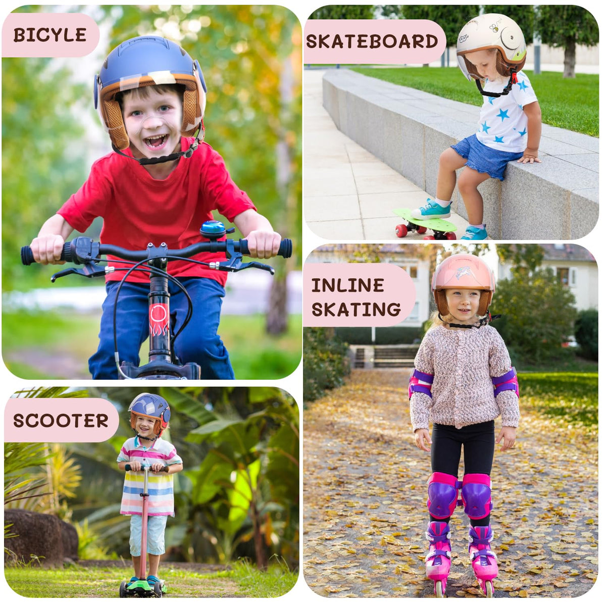 Kids 3/4 Open Face Motorcycle Helmet F294