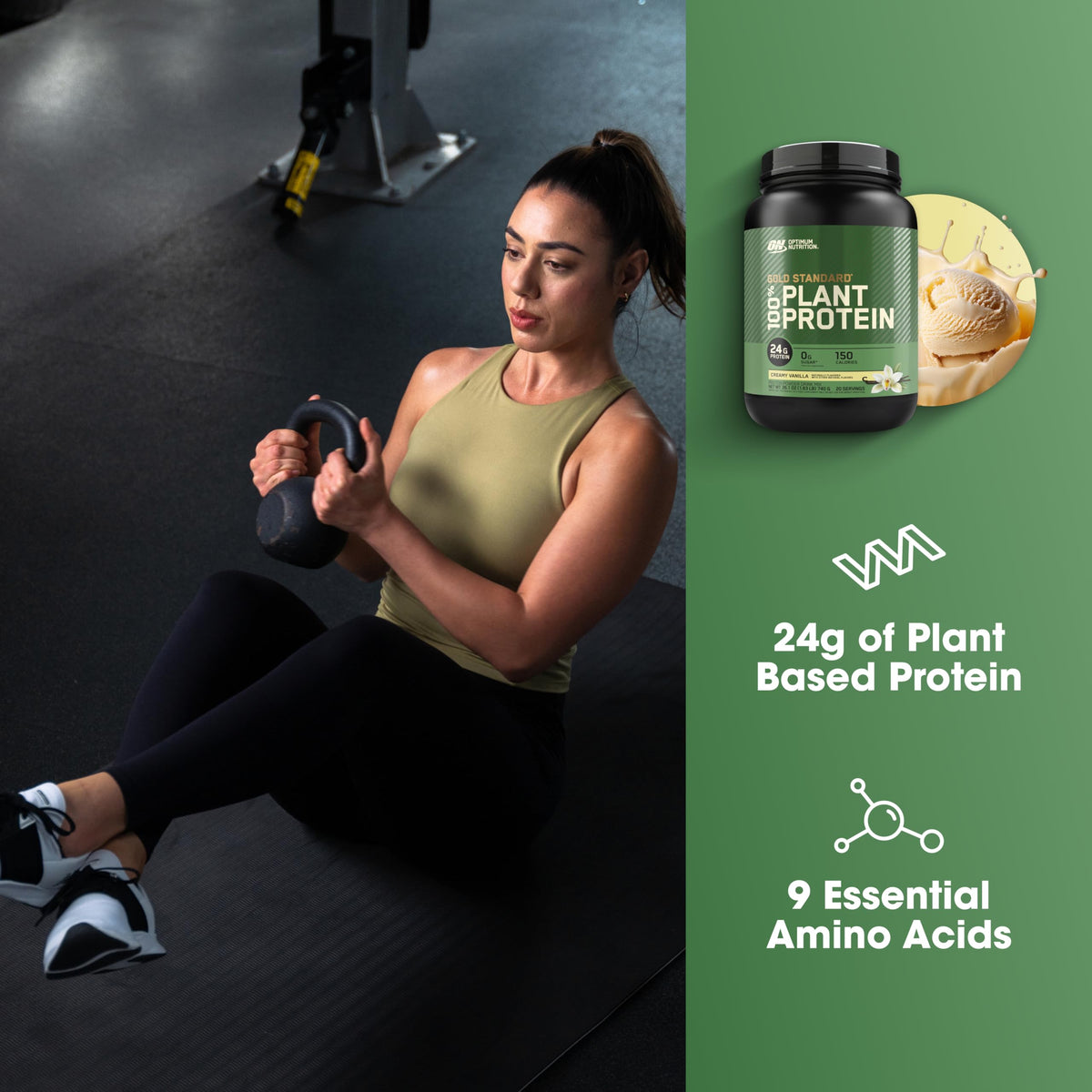 Plant Based Protein Powder Creamy Vanilla 20 Servings H10484