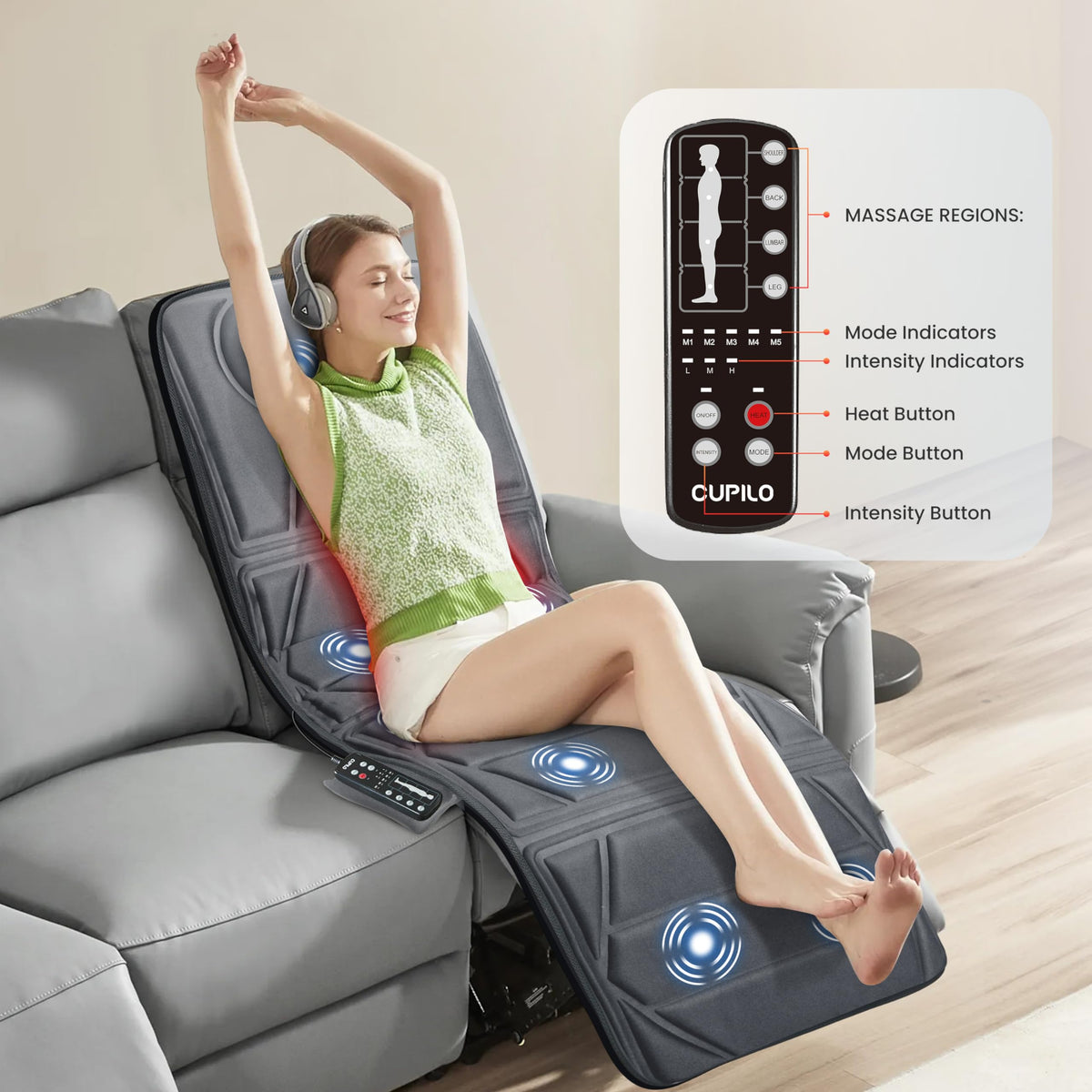 Full Body Massage Mat with Heat D172061