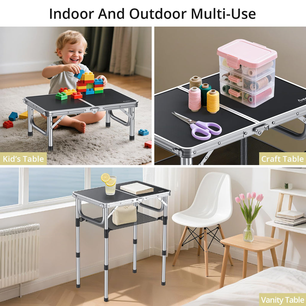 Folding Camping Table 24"X 16" Adjustable Height B59202