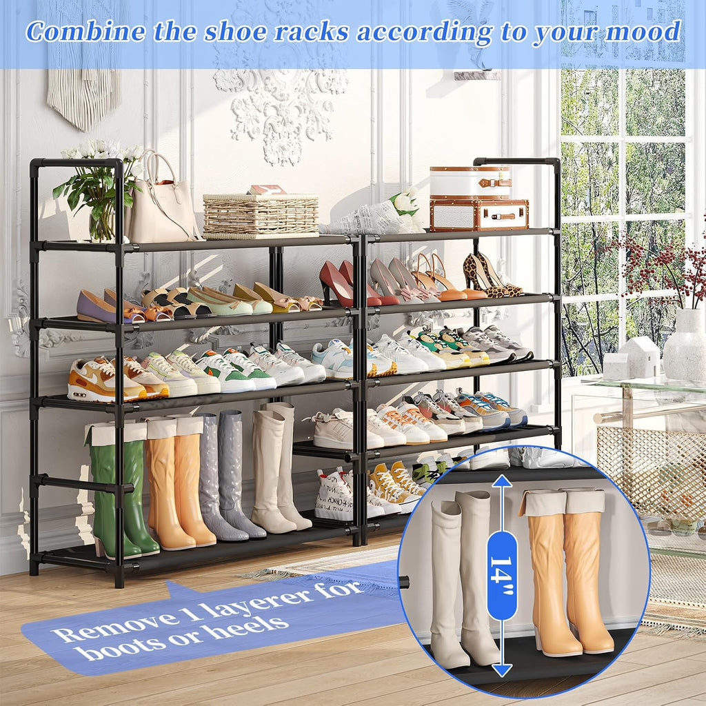 Black 10 Tier Shoe Rack C9062