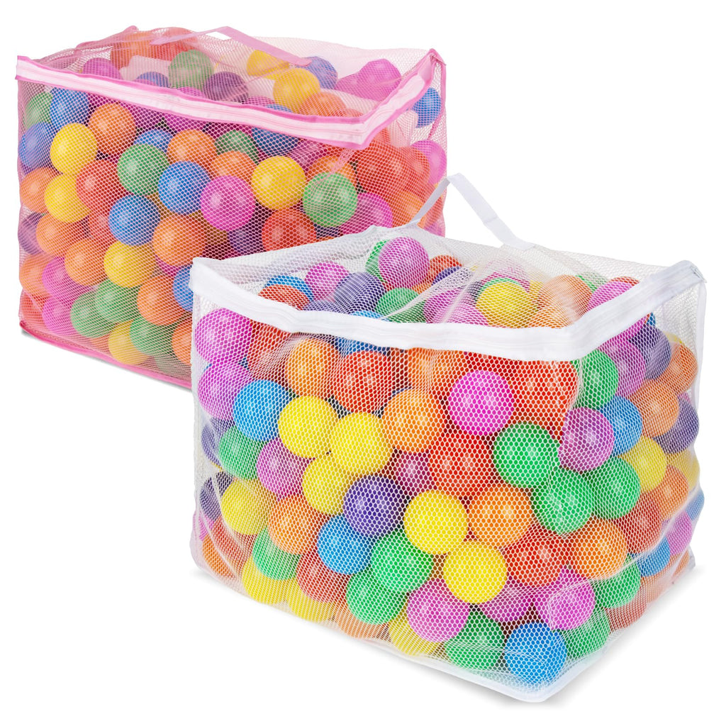 2 PCS Mesh Storage Bags with Zipper N86127