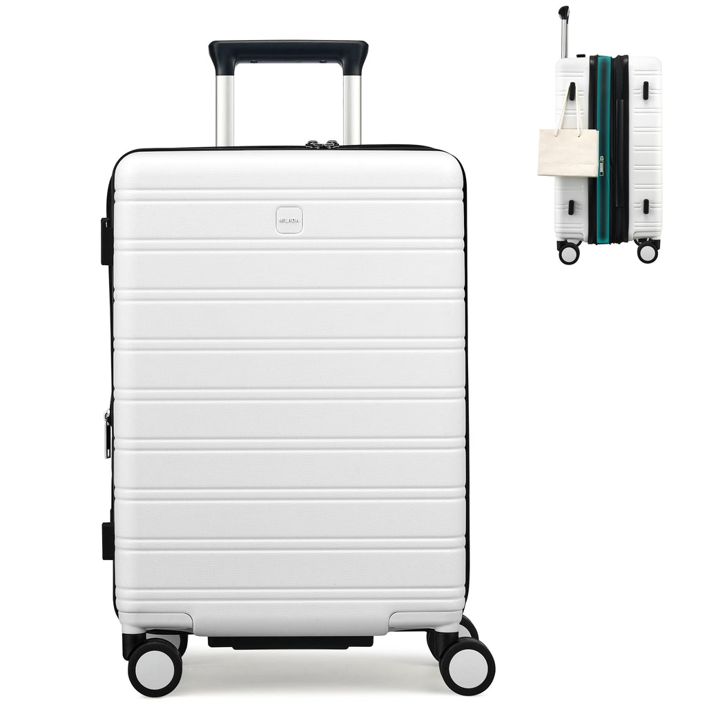 20-Inch Hardside Expandable Carry-On Luggage Suitcase, White S95880