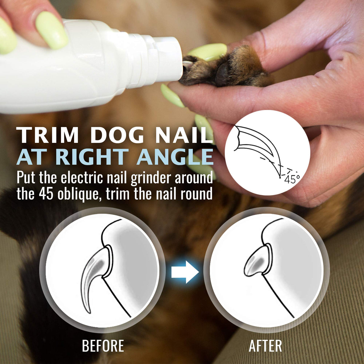 Rechargeable Electric Pet Nail Grinder X2177