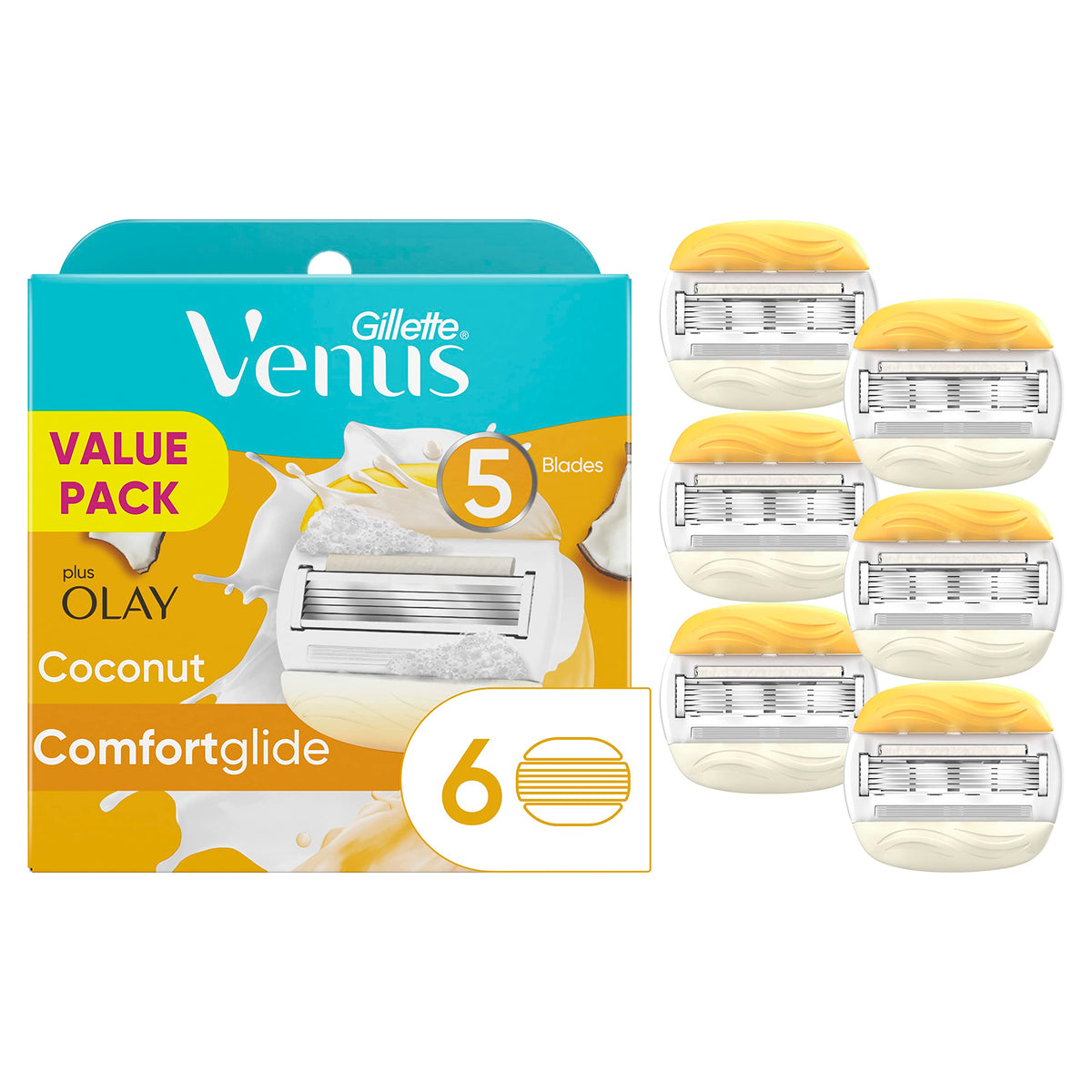 6 Count Womens Razor Blade Refills T477
