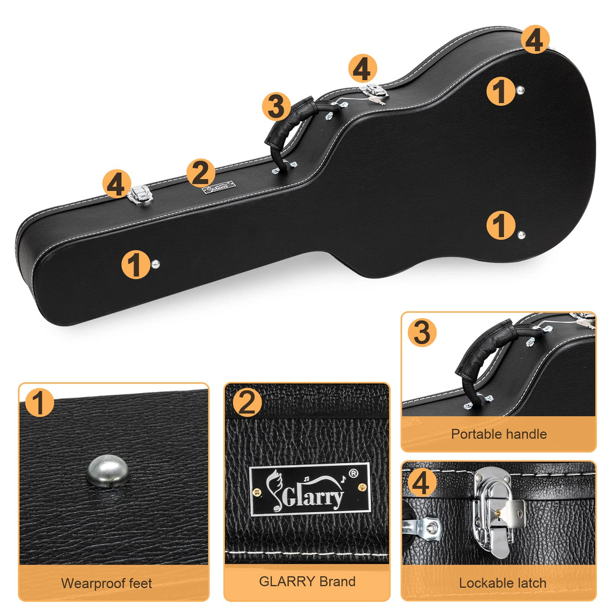 41" Acoustic Dreadnought Guitar Hardshell Case N4204