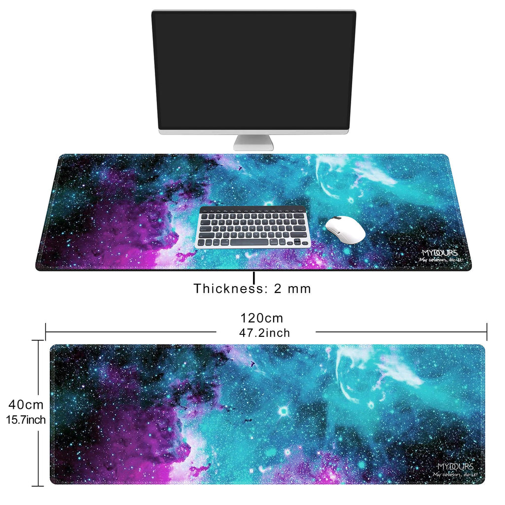 XXL Gaming Mouse Pad 48x16 Inches Fabric Non-Slip Rubber J522956
