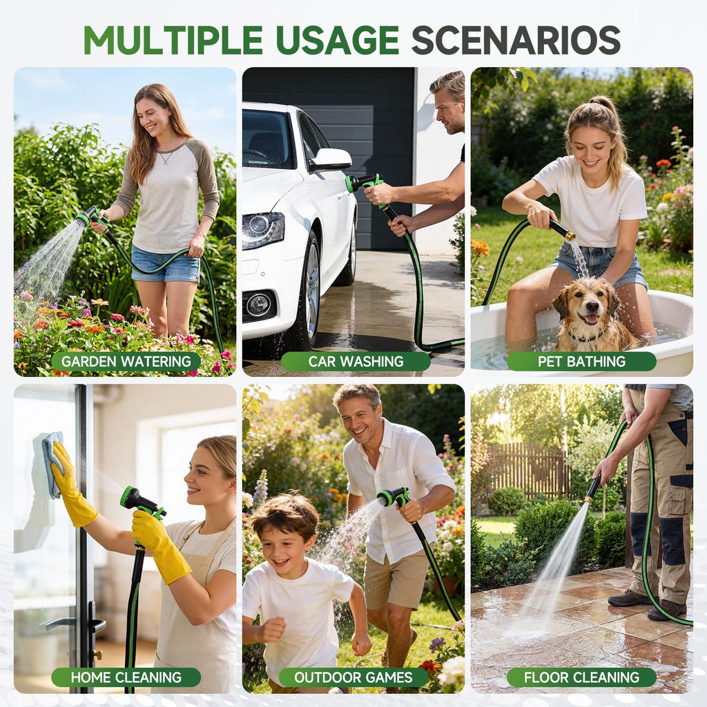 100 ft Flexible Non-Expanding Kink Free Garden Hose G46616