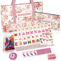 1.2” American Mahjong Set 168 Pink Floral Melamine Tiles T81840